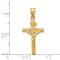 14K Yellow Gold INRI Crucifix Charm Pendant Jewelry 31mm x 9mm